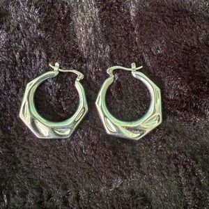 Elegant Silver Hoop Earrings